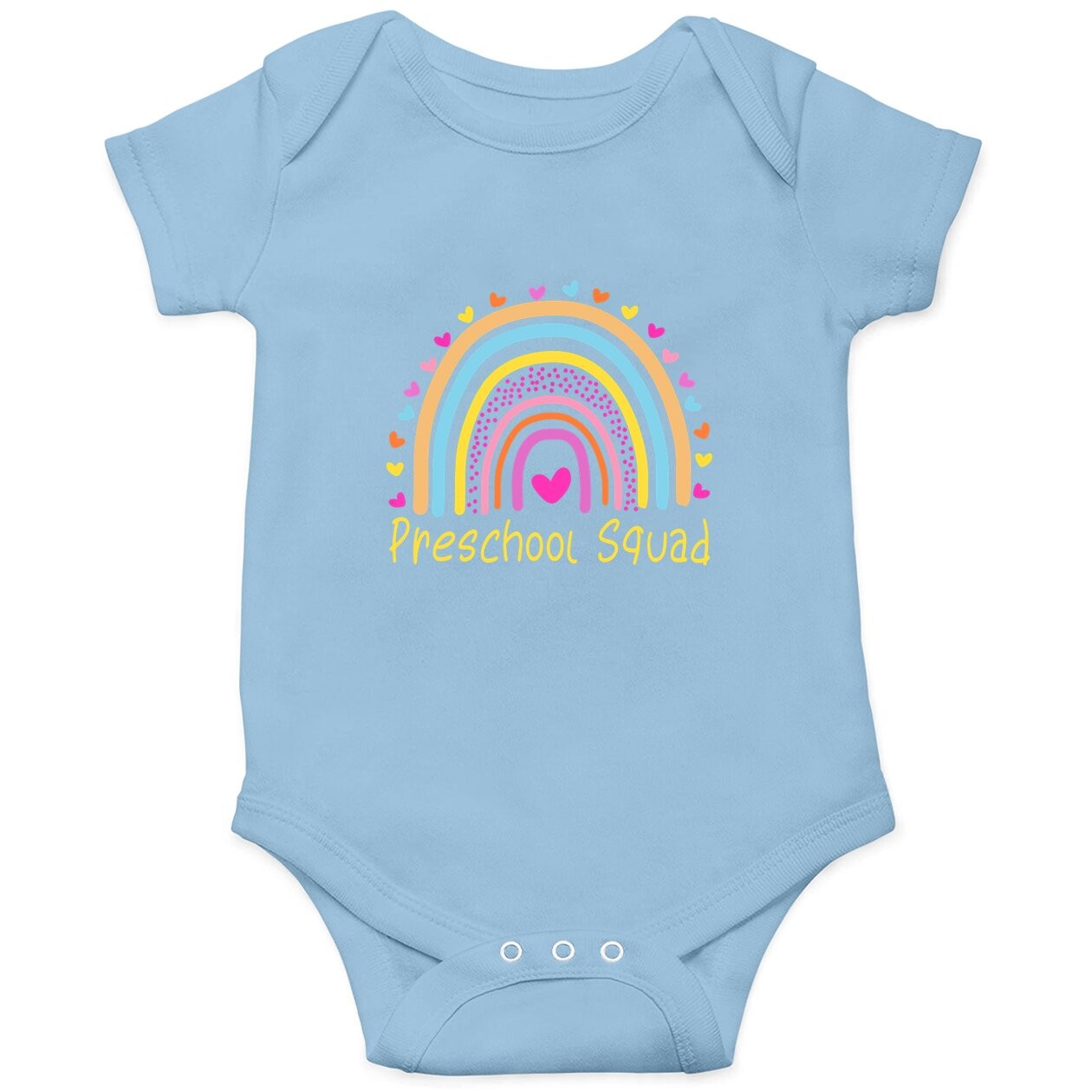 Preschool Squad Teacher Rainbow Baby Bodysuit