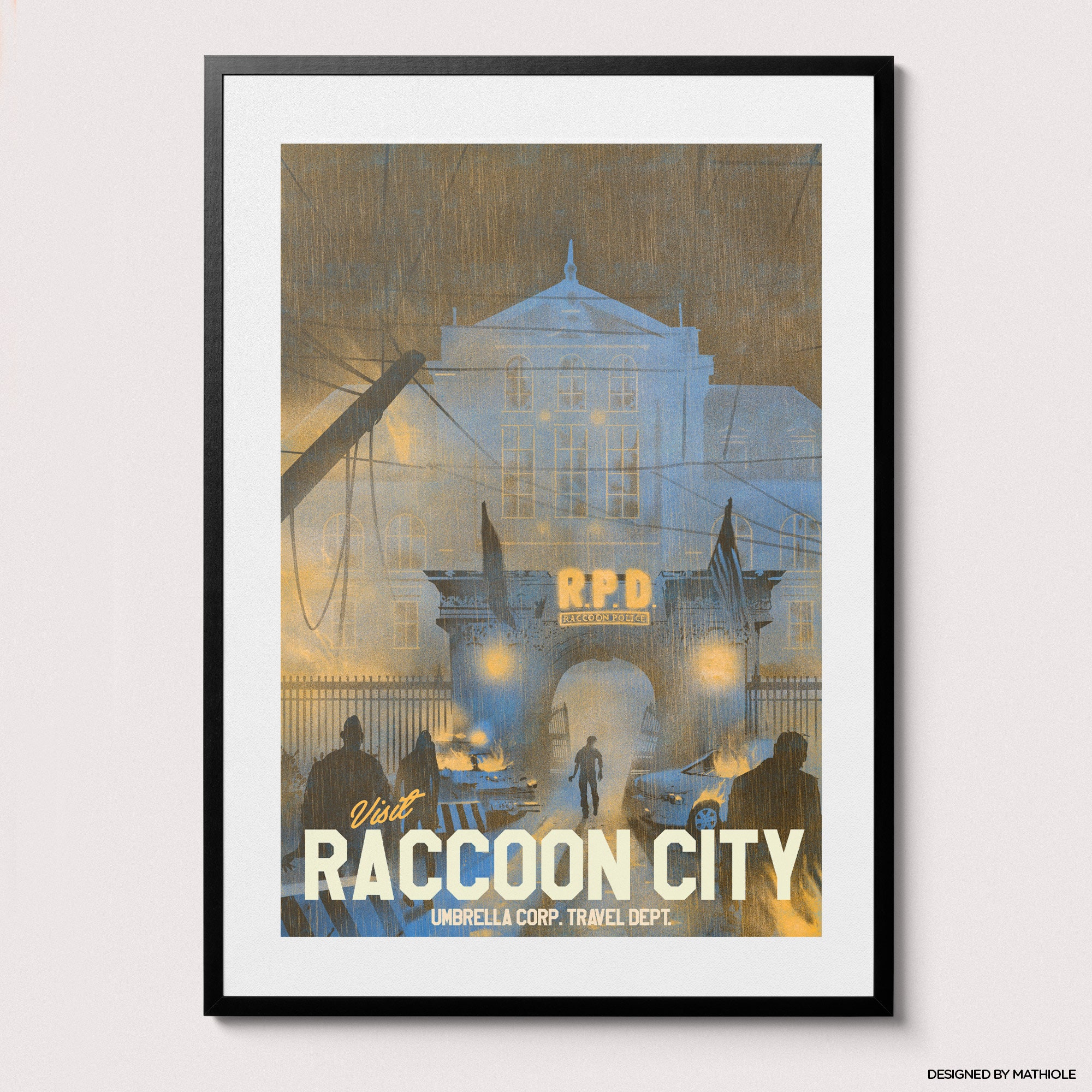 Visit Raccoon City Poster - Zombie Art Print, Unfamed poster, Available in 7 sizes poster, Gift for fan, Movie lover gift