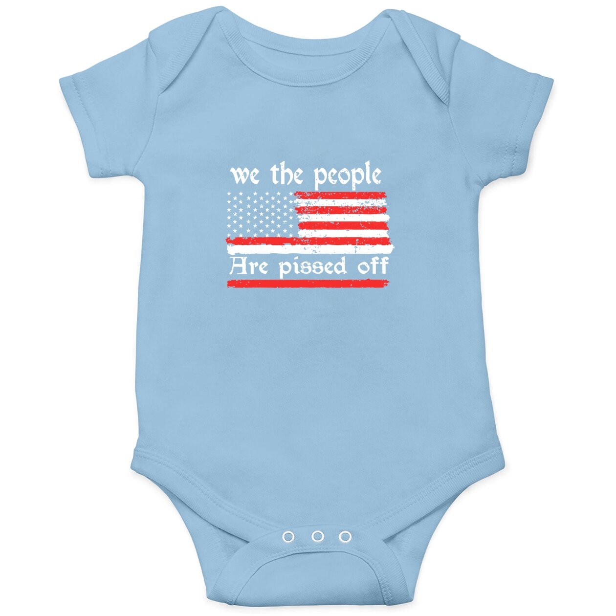 We The People Are Pissed Off / Vintage Us America Flag Retro Baby Bodysuit