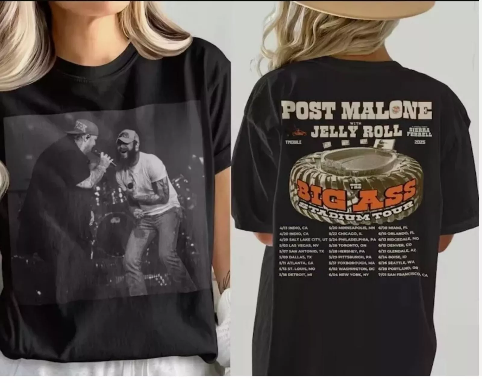 Post Malone, Post Malone Tour, Big Ass Stadium Tour, Posty 2025 Tour, Jelly Roll