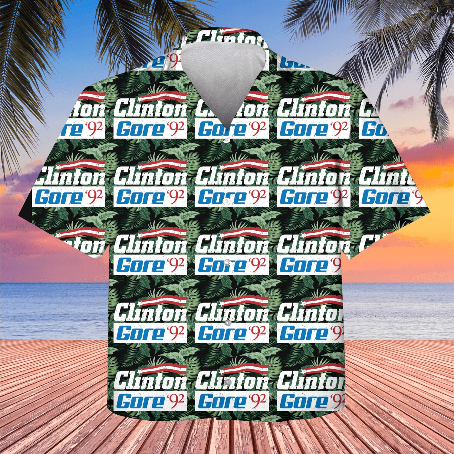 Clinton Gore '92 Democratic Kids Hawaiians