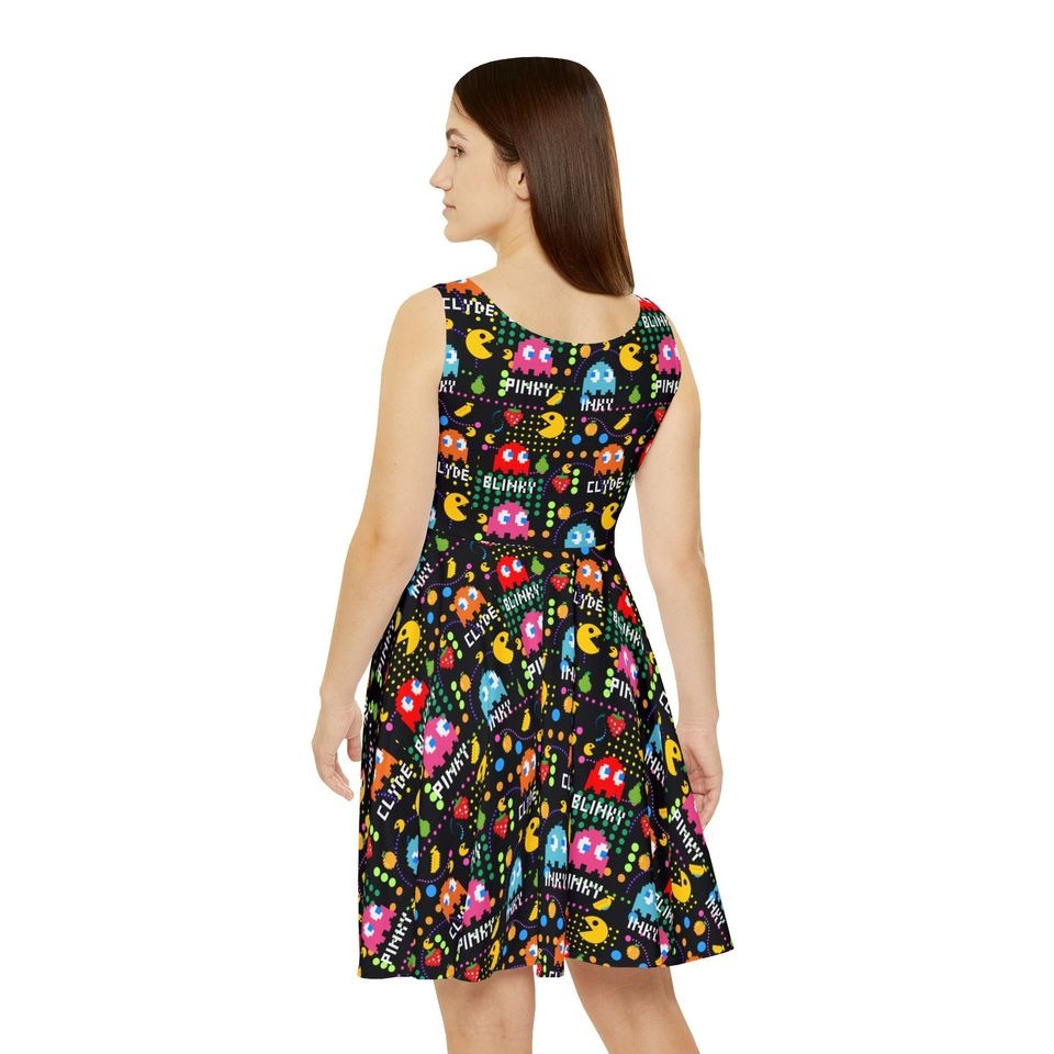 Pac Man Women's Skater Dress (AOP)