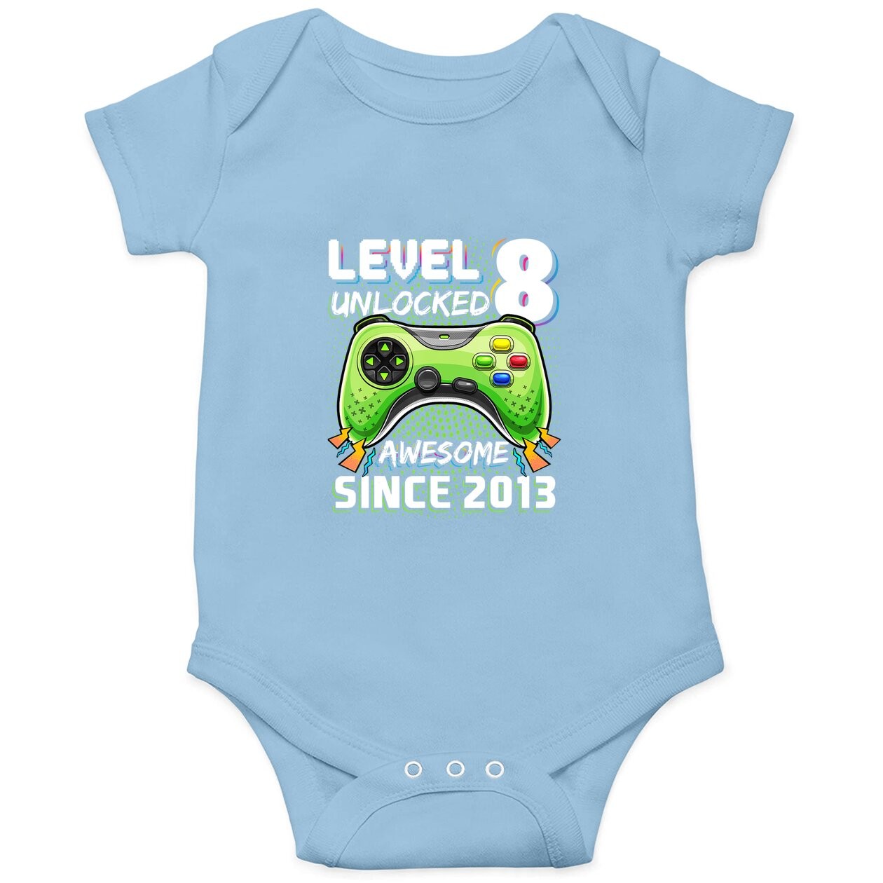 Level 8 Unlocked Awesome Video Game Gift Baby Bodysuit