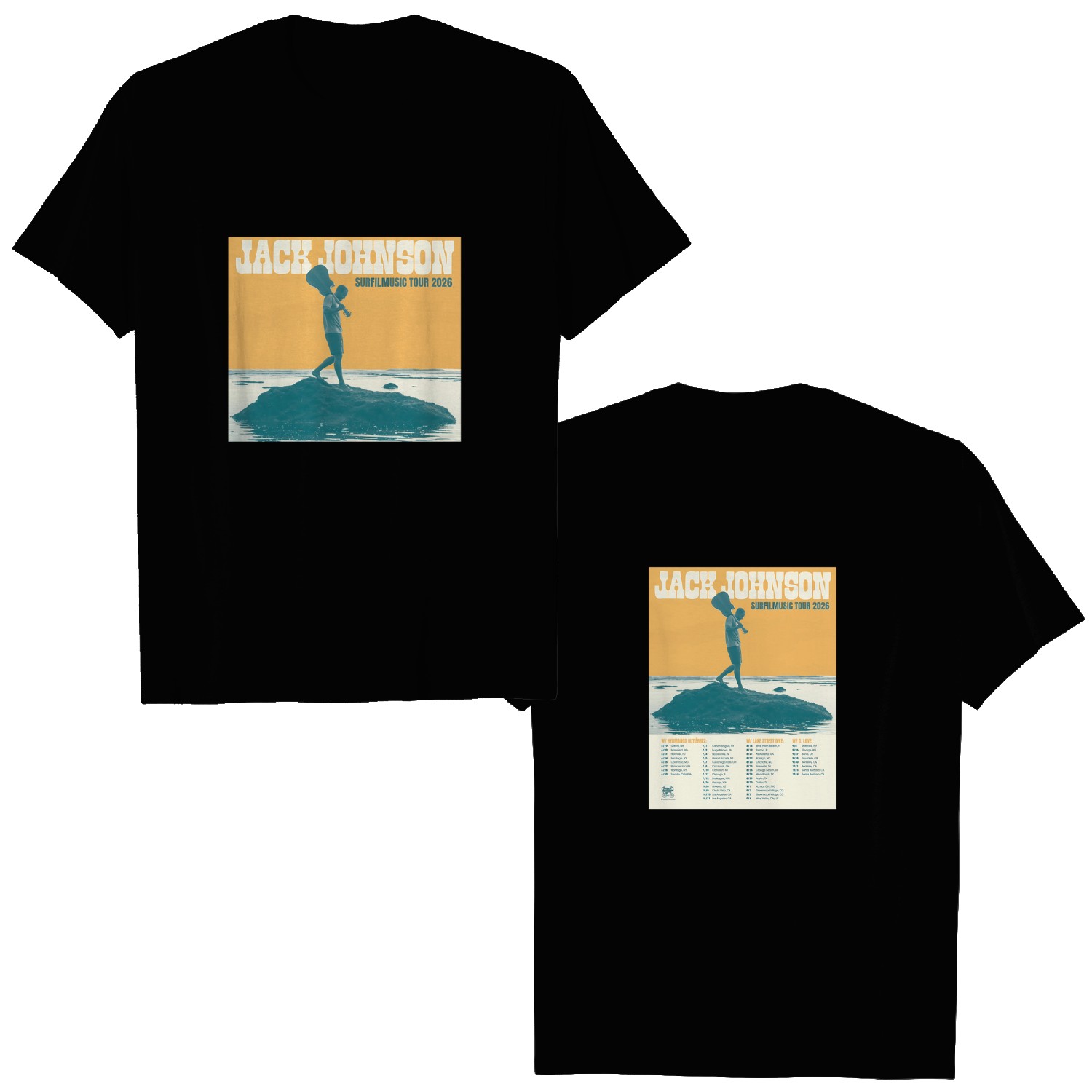 JACK JOHNSON's SURFILMUSIC SUMMER 2026 TOUR T-Shirt