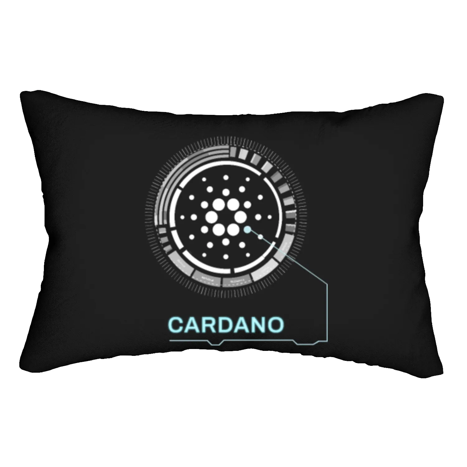 Cardano Crypto Currency Lumbar Pillows
