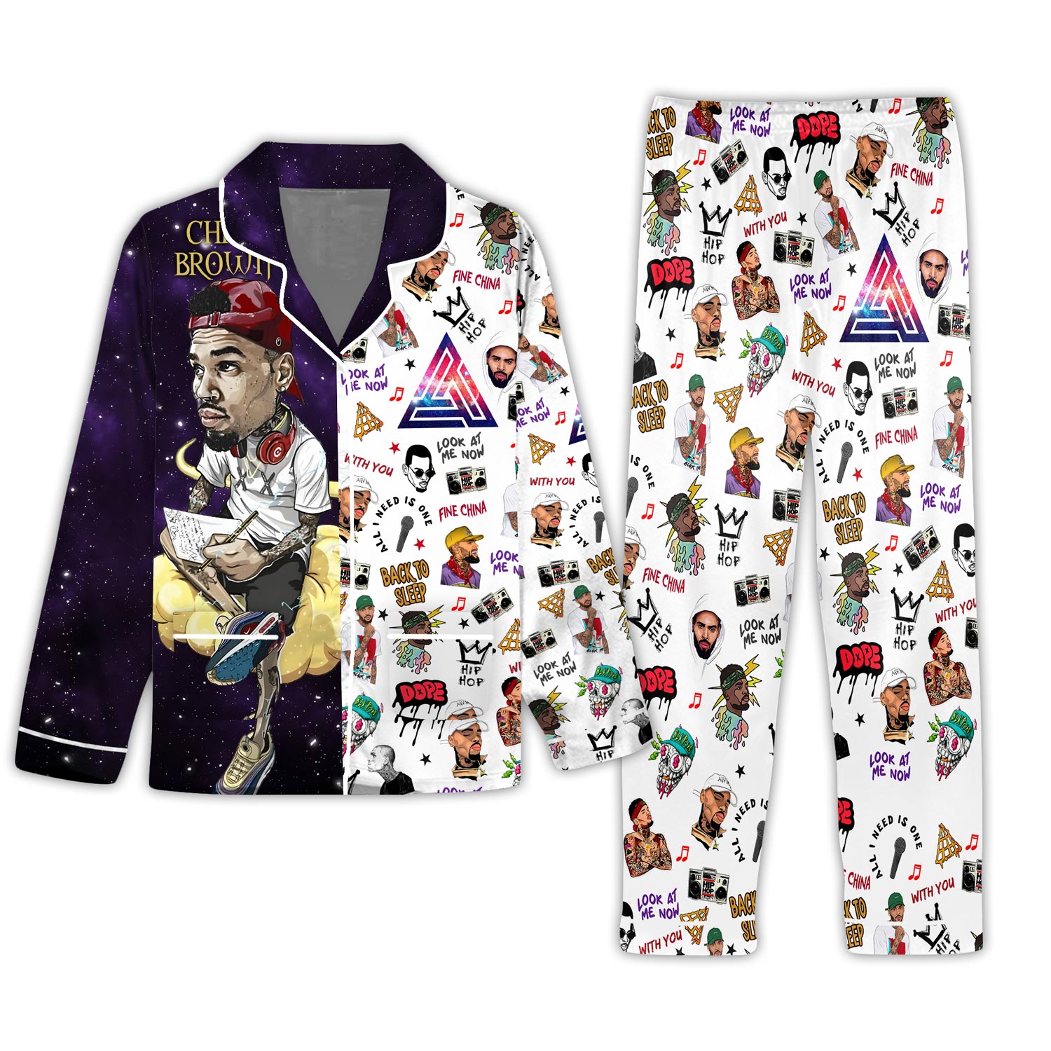 Chris Brown Pajamas Set, Chris Brown 11 11 Tour Shirt, Chris Brown Pants, Chris Brown Pj Set, Pj Sets For Women, Midnight Shirt