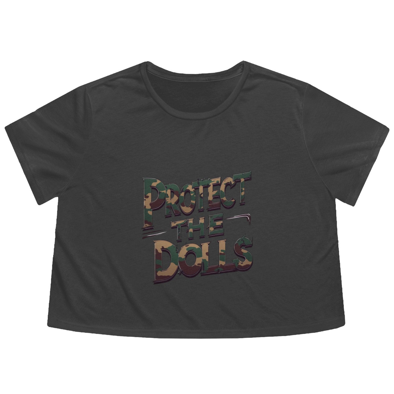 Protect the dolls Flowy Cropped Tees