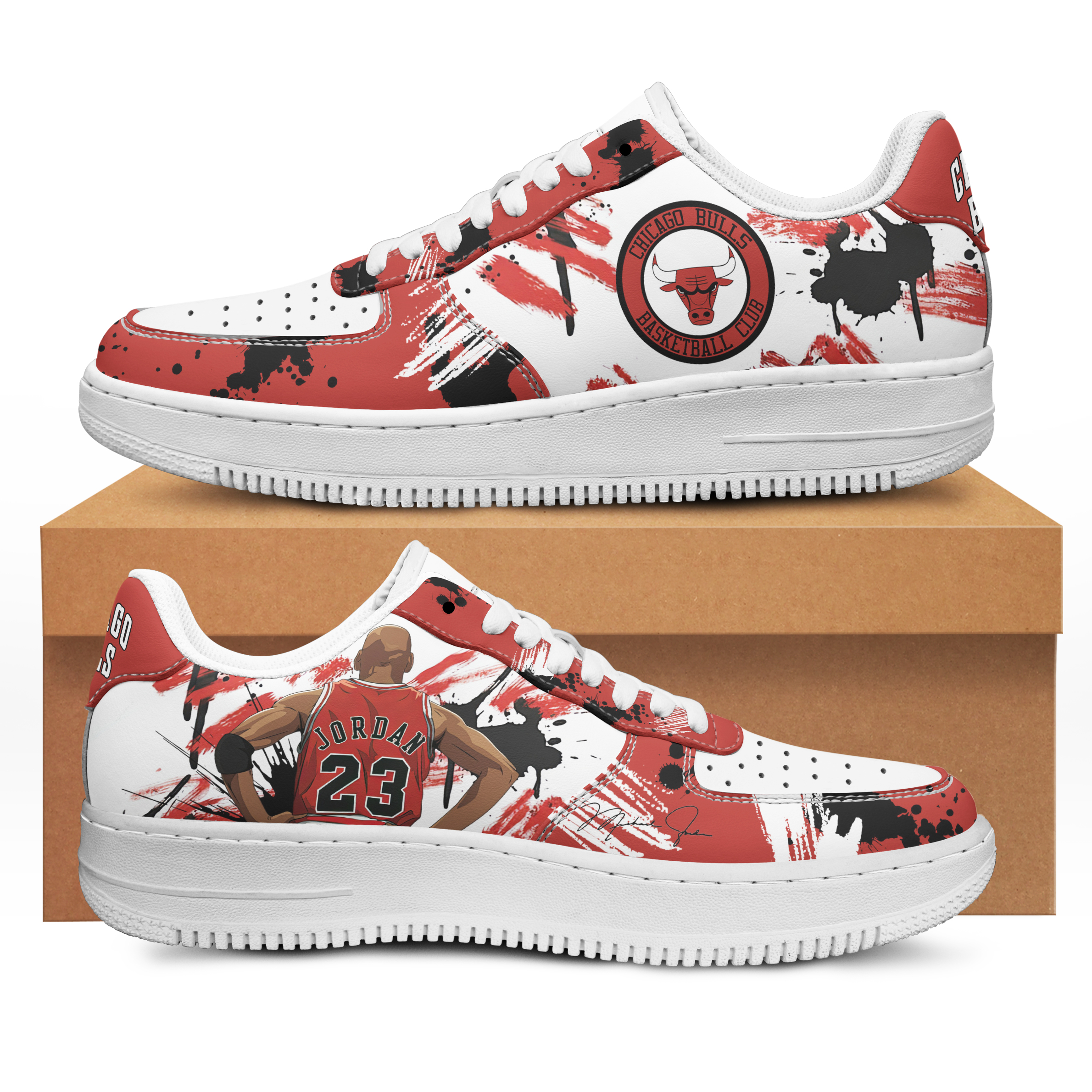 Michael Jordan Leather Low Top Sneakers