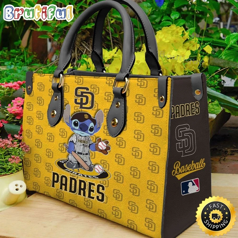 San Diego Baseball Team Padress Leather Handbag