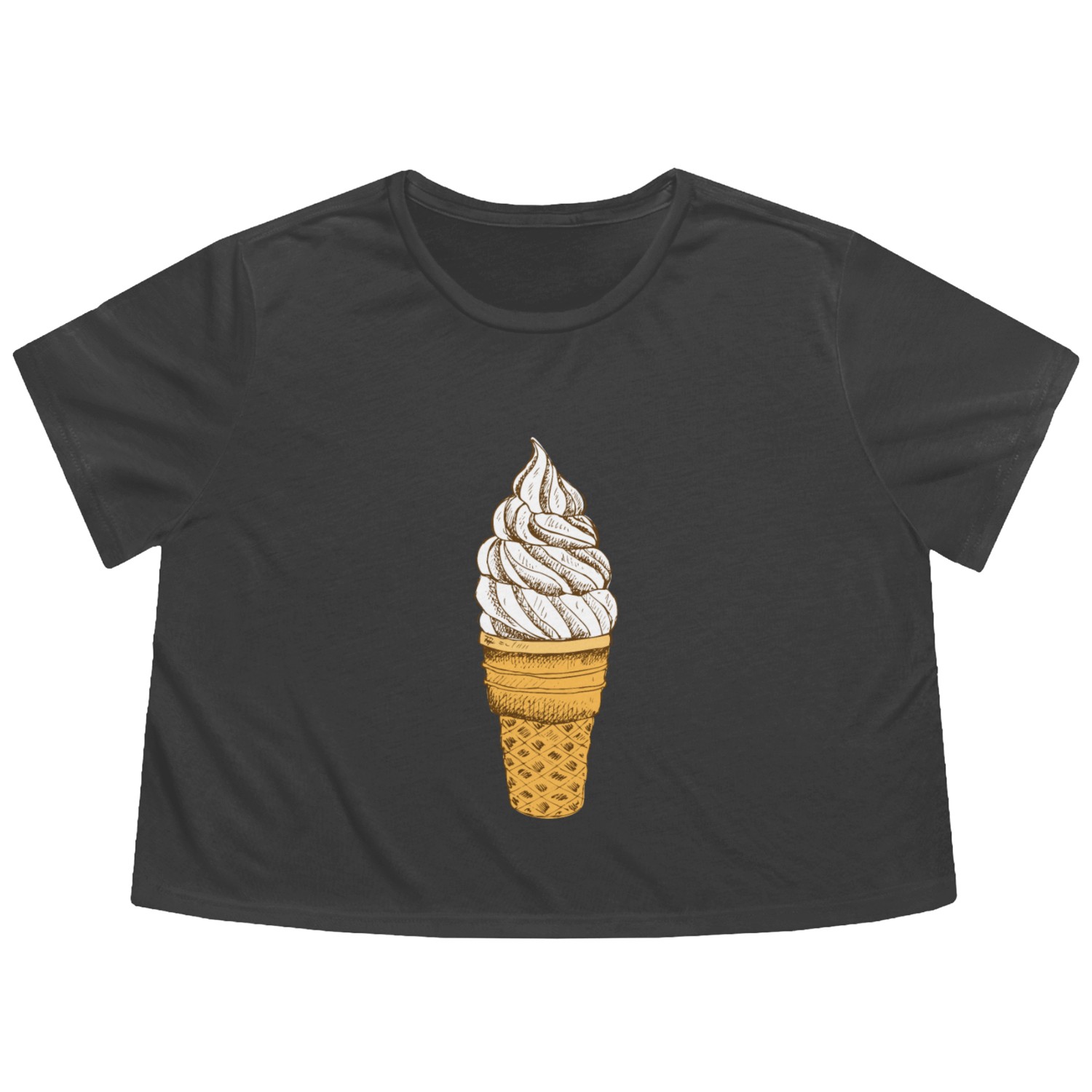 Ice Cream Flowy Cropped Tees