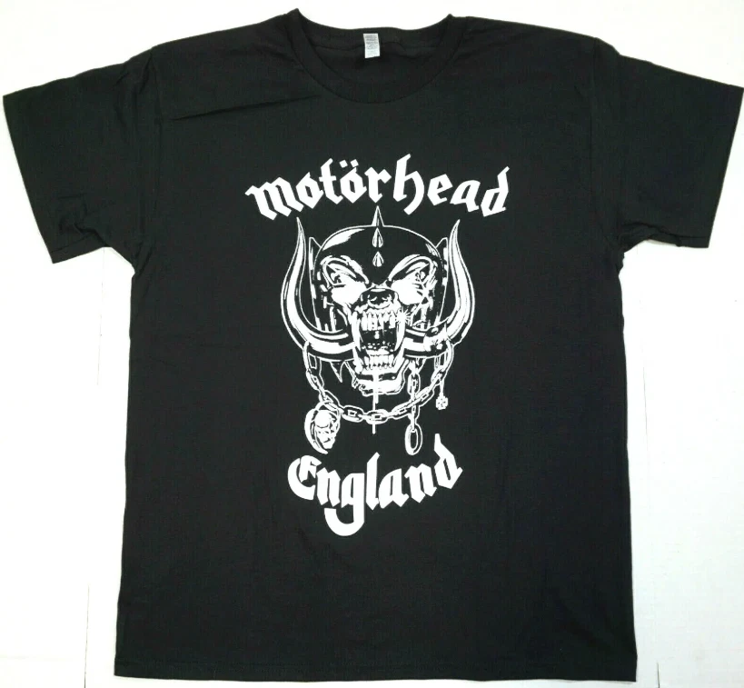 Motorhead England Classic Rock T-Shirt Men’s Black Heavy Metal Lemmy Tee