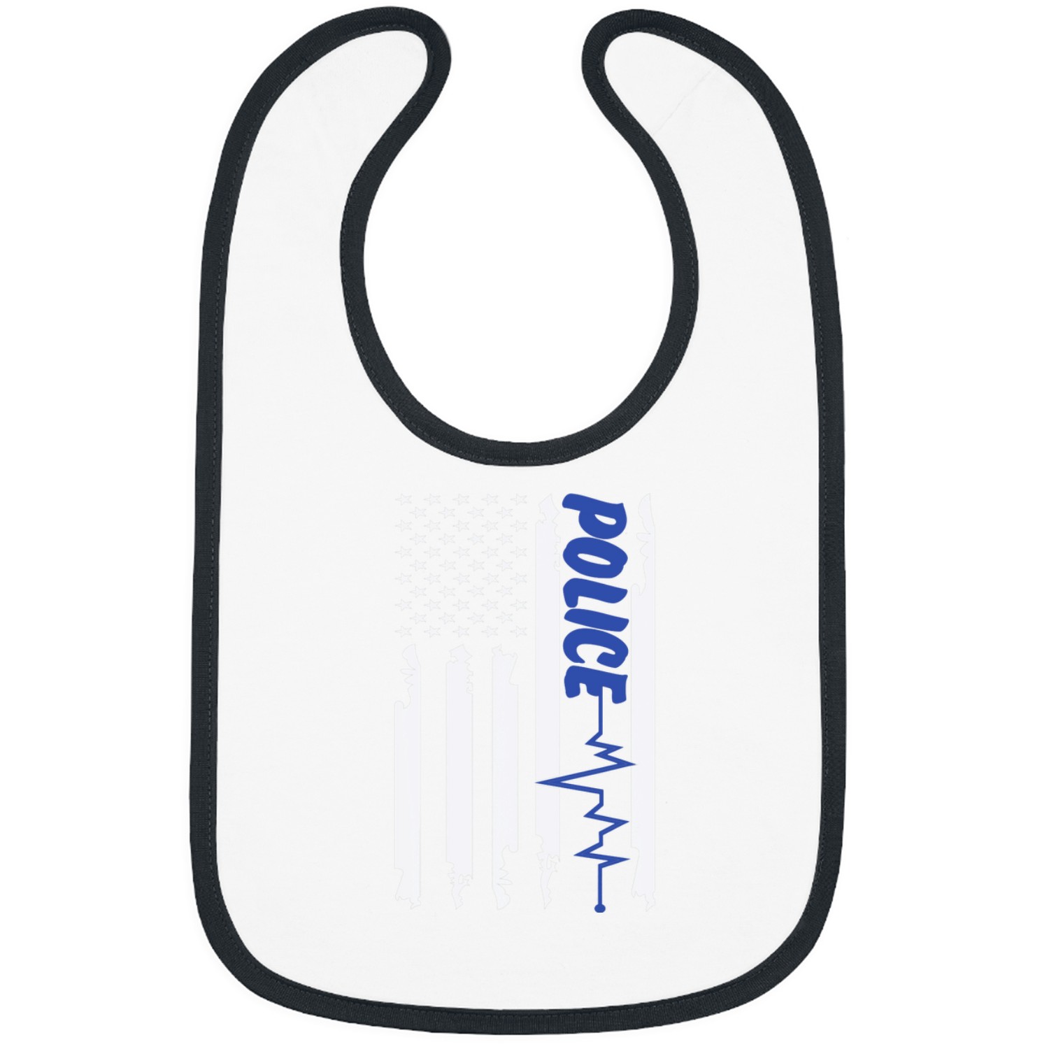 American Police Heartbeat Bibs