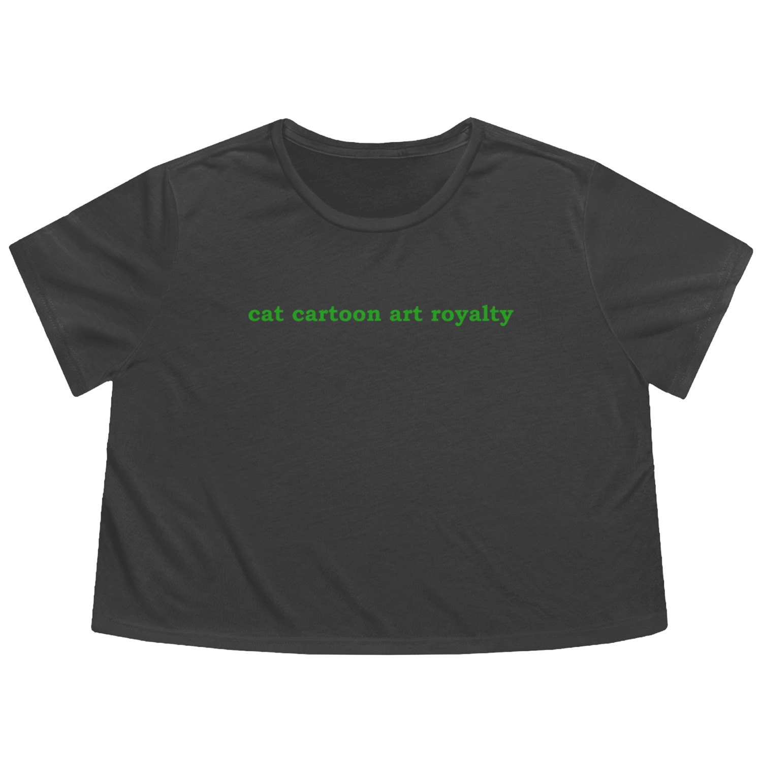 cat cartoon art royalty Flowy Cropped Tees design gift