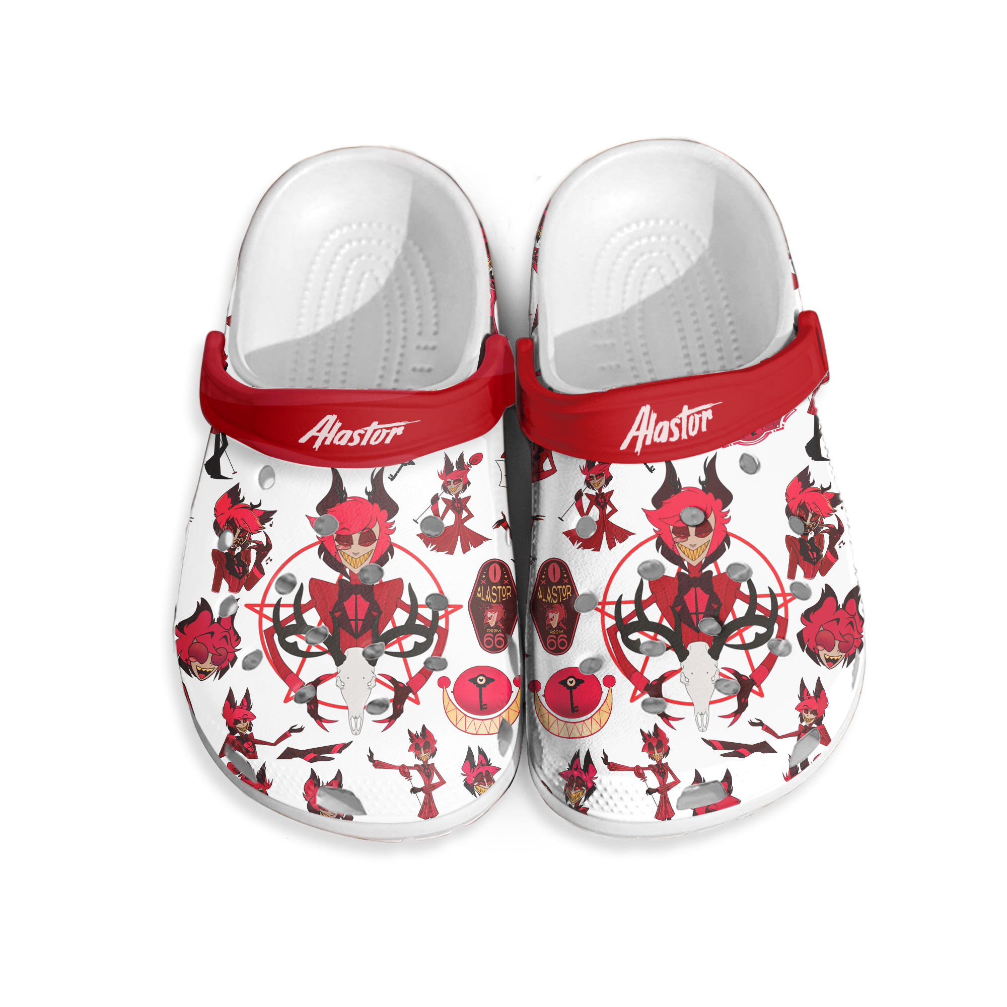 Alastor Habin Hotel Sandals, Habin Hotel Slippers, Animated Series Shoes For Men, Alastor Smile Casual Shoes, Gift For Him