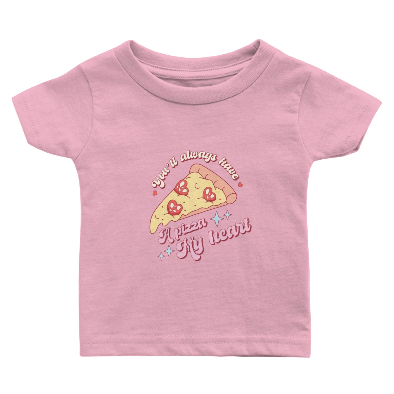 Pizza My Heart Valentines Day Baby T Shirts