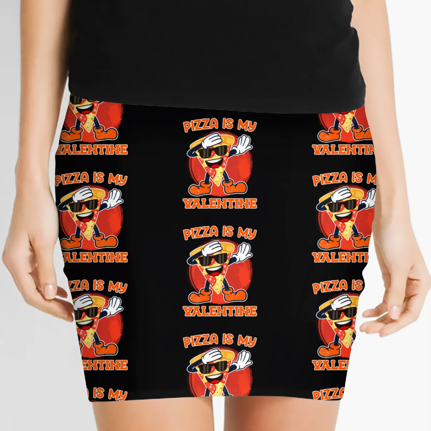 Pizza is my valentine love Valentine's Day Women's Mini Skirts