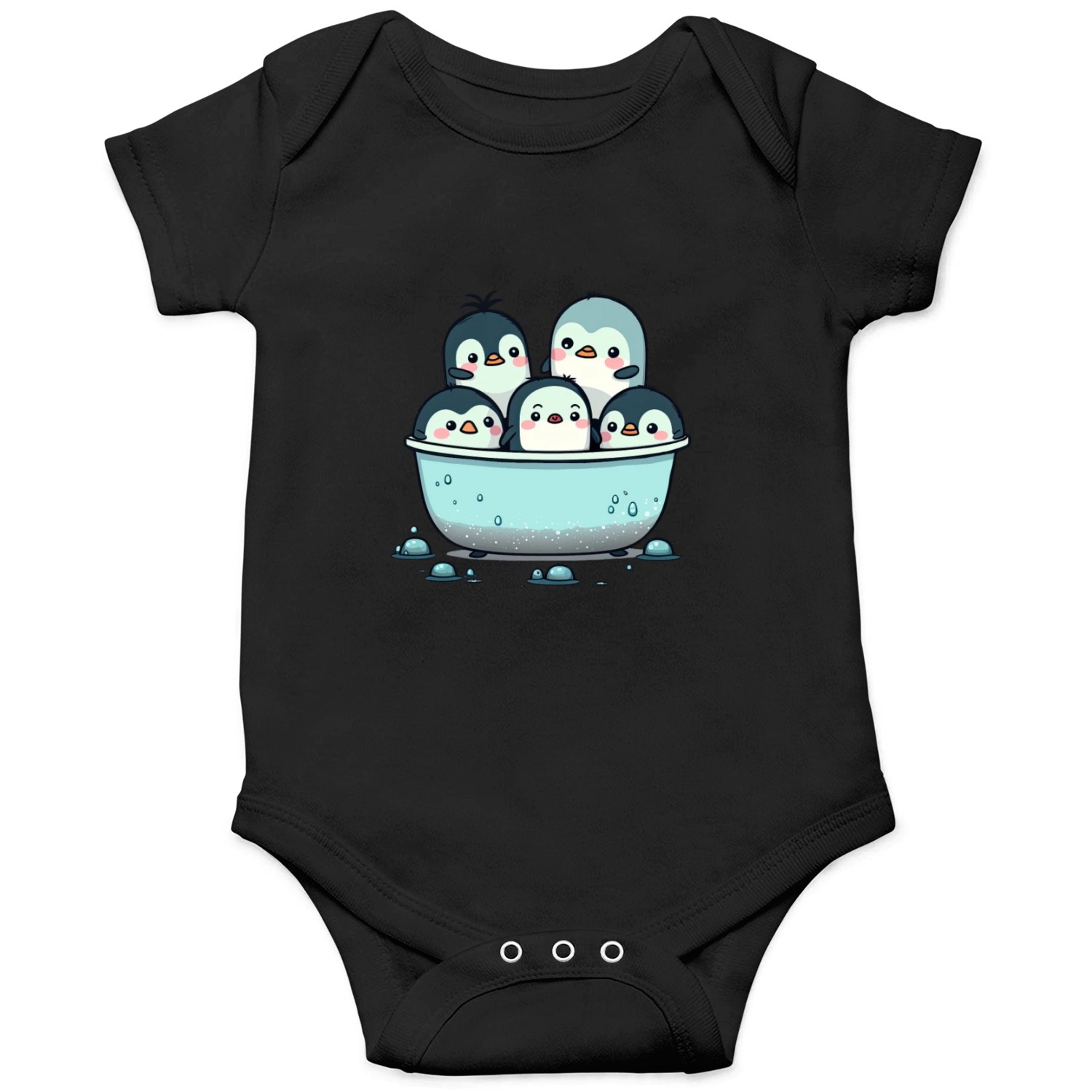 Cute Penguins having a Bath Onesies
