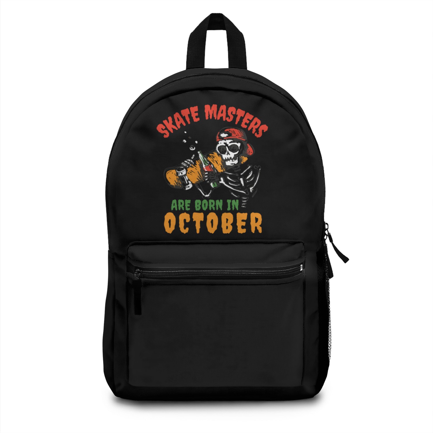skate masters are born in october, halloween gift Backpacks