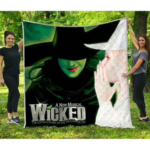 Wicked Musical Quilt, Wicked Christmas Quilt Blanket Wicked Broadway