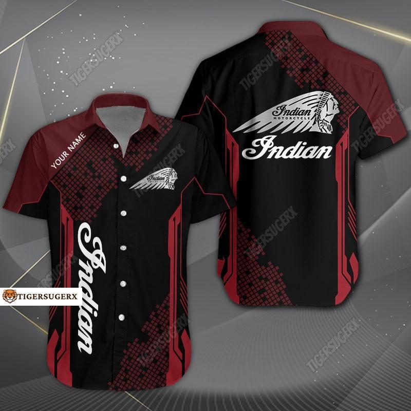 Personalized Motorcycle Button Shirt, Short Sleeve Shirt, Button Down Shirt For Men, Motorcycle Gifts, Indian Outfits