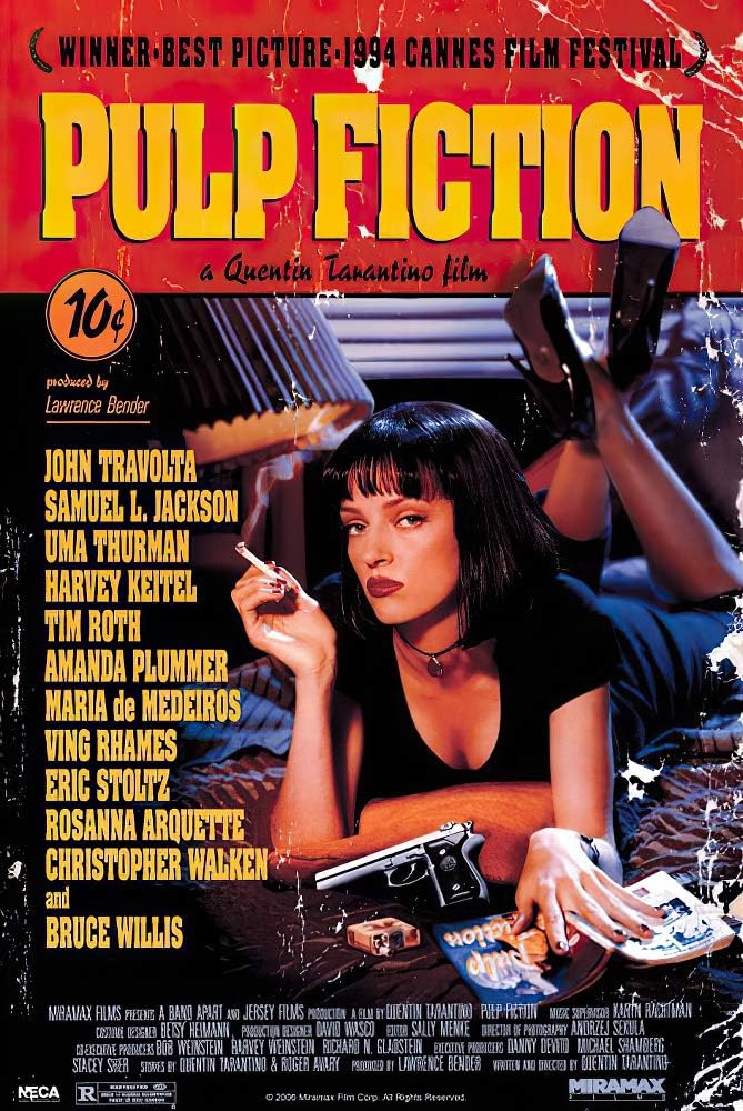 Pulp Fiction Movie Poster Canvas Wall Art for Home & Living