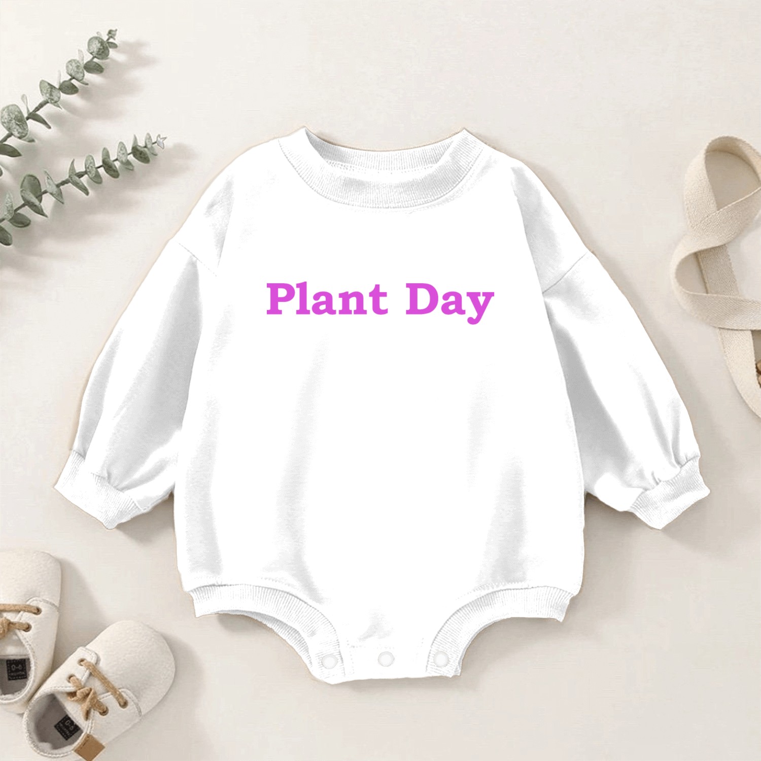 world plant day design gift Baby Romper Sweatshirts