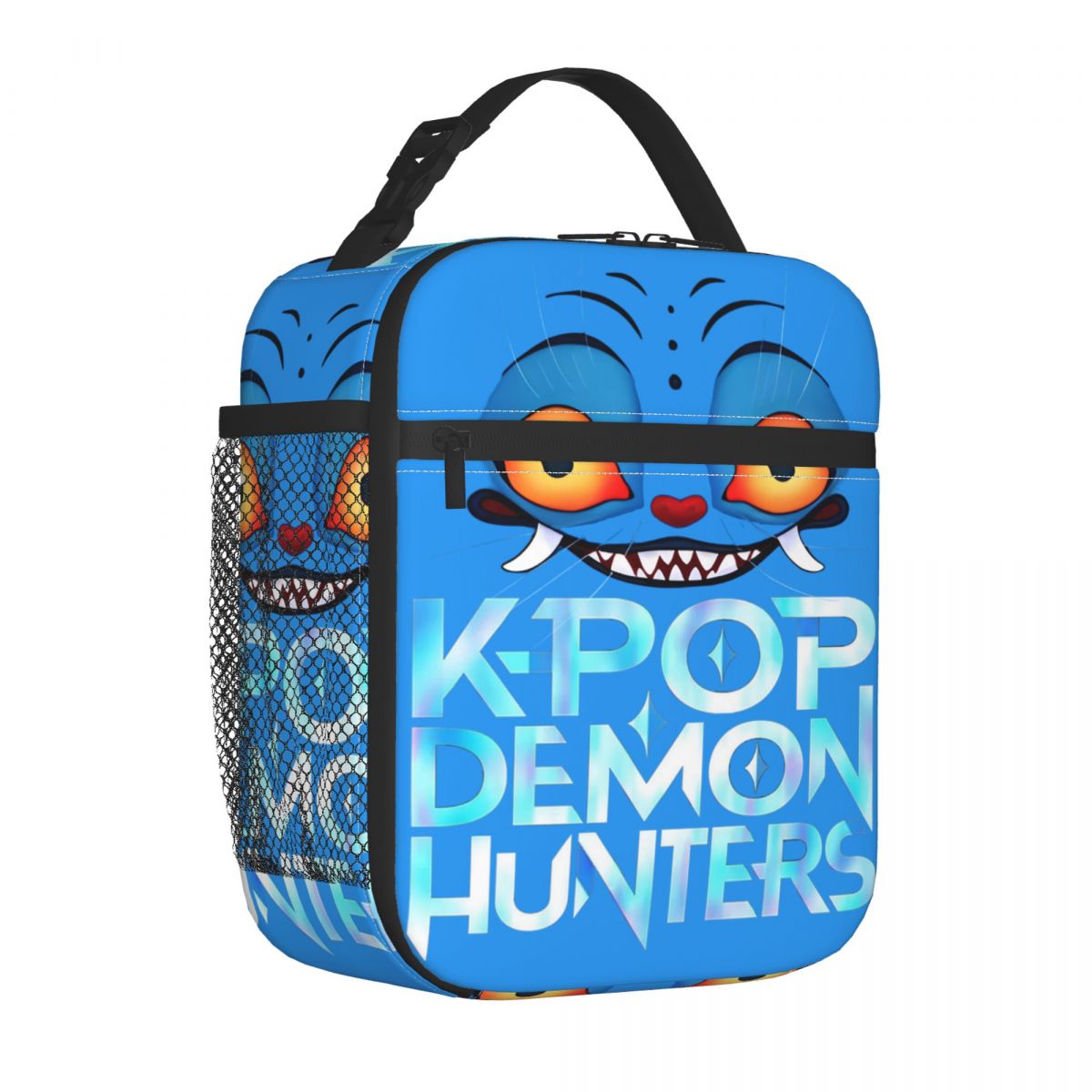 Kpop Demon Hunters Blue Tiger Face Insulated Kids Lunch Bag