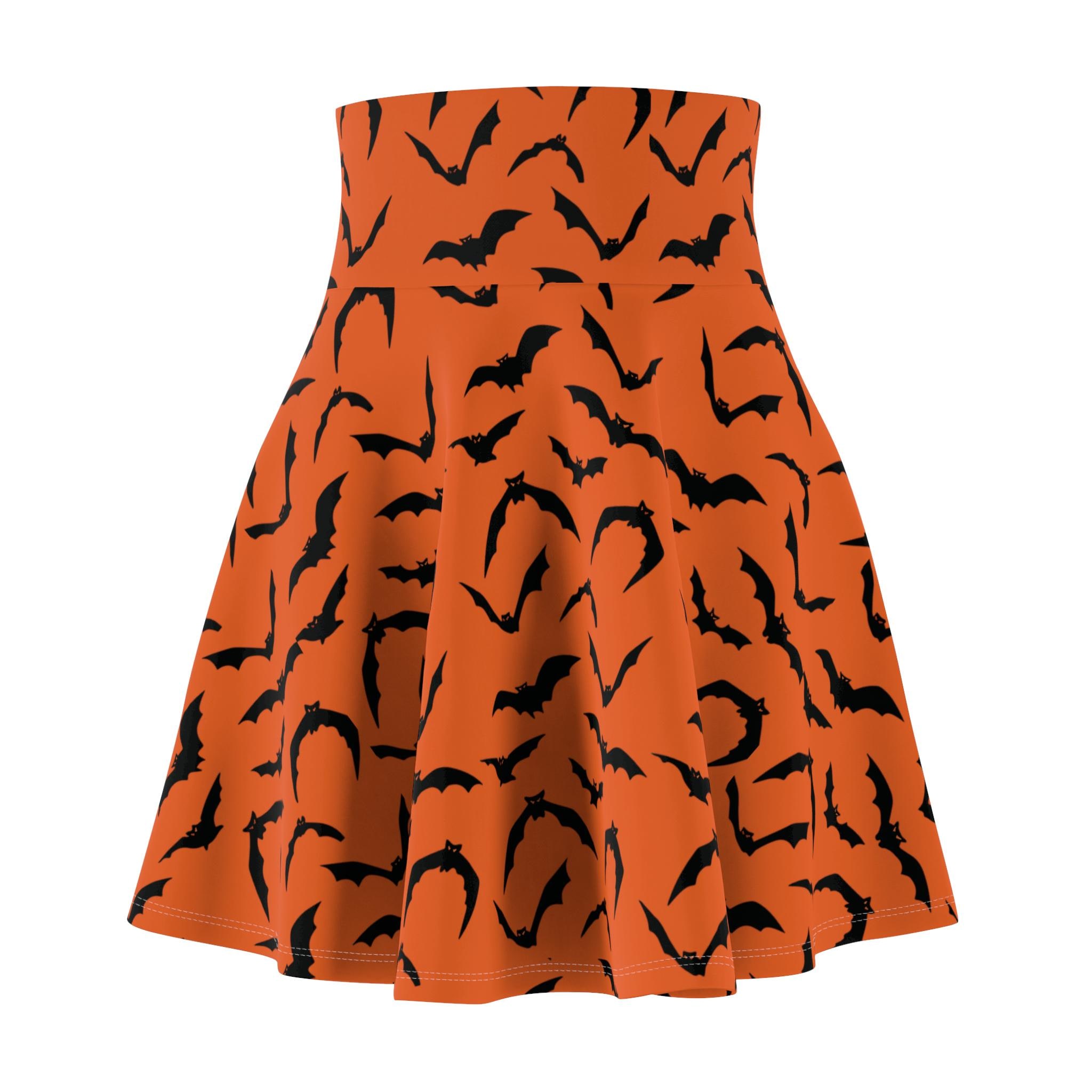 Copy of Women's Bat Print Skater Skirt, Halloween Fashion, Party Outfit