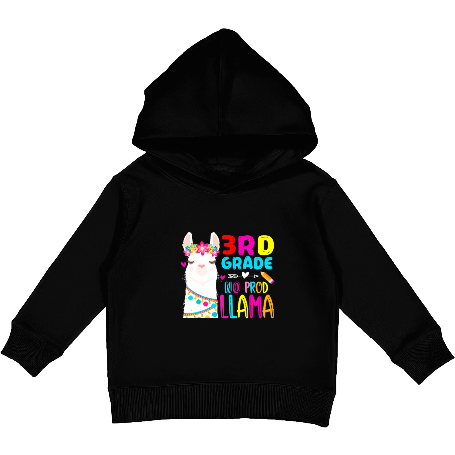 DMM864512Team 3rd Grade Teacher Rainbow No Prob Ll Kids Pullover Hoodies