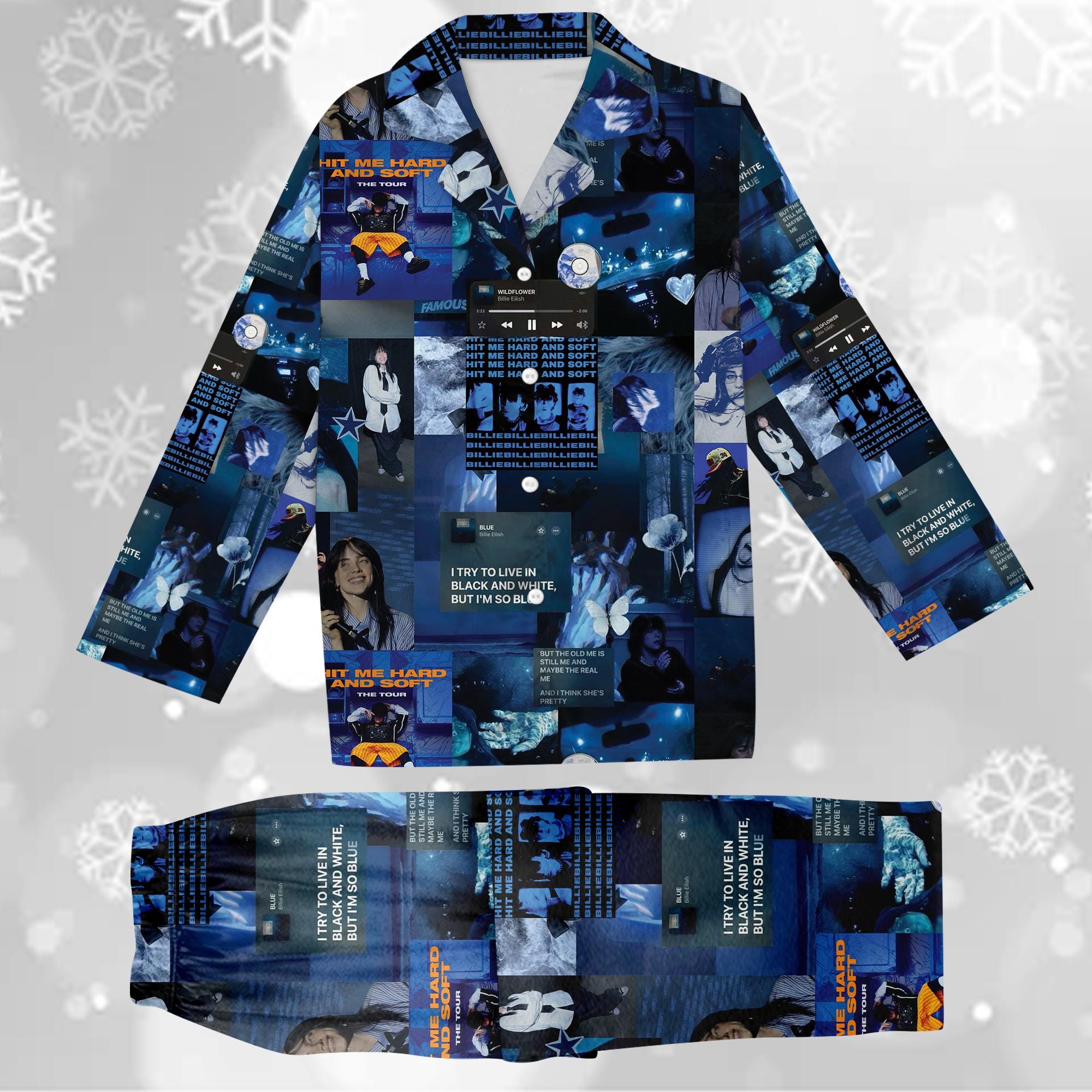 Billie Eilish Pajamas Set, Hit Me Hard and Soft Pajamas Set, Billie Eilish 2025 Pajamas Set