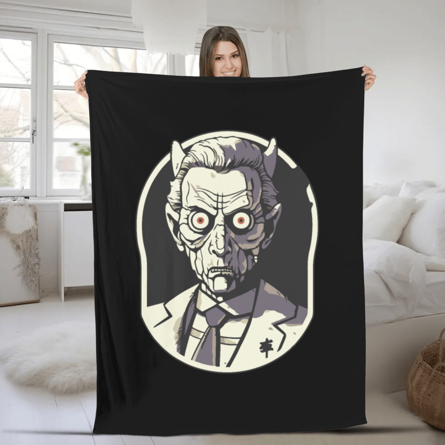 Principal Chief Satan of Nightmares Fleece Blankets