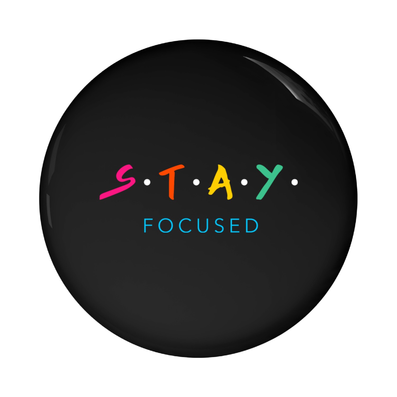 Optimism Stay focused Pin Buttons