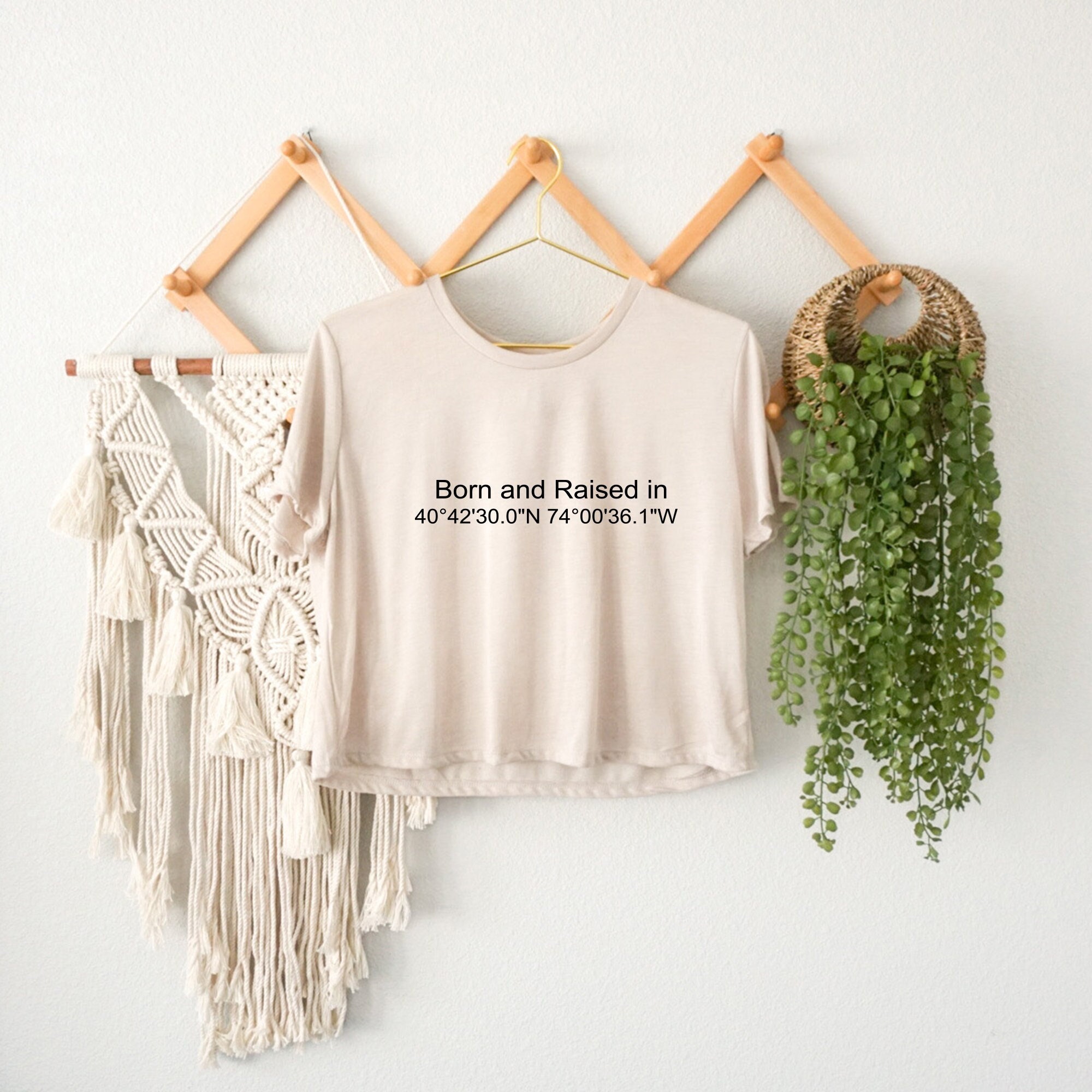 Custom Birthdate Latitude Longitude Crop Top
