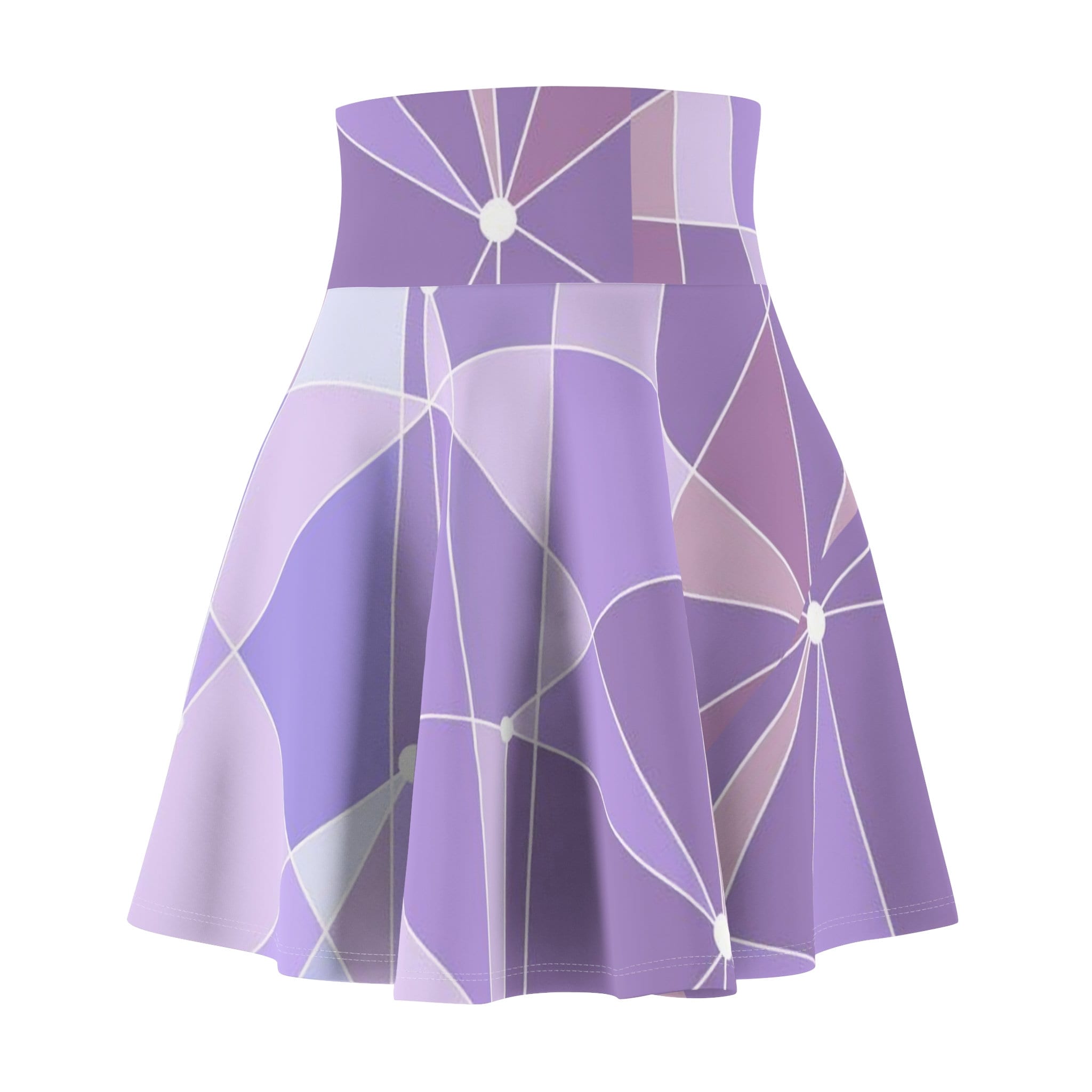 Purple geometric galactic wall women's running run skirt
