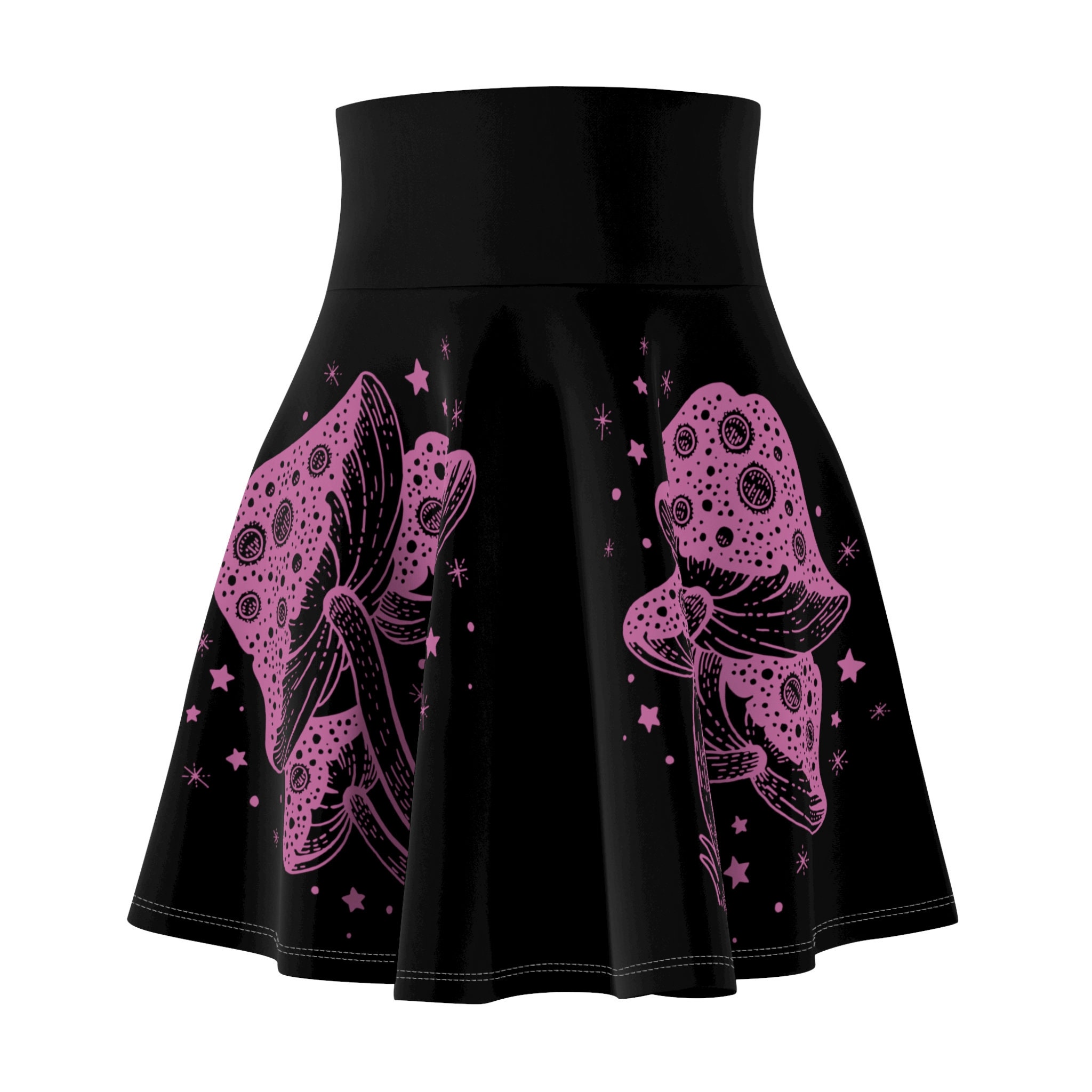 Mushroon print Women's Skater Skirt