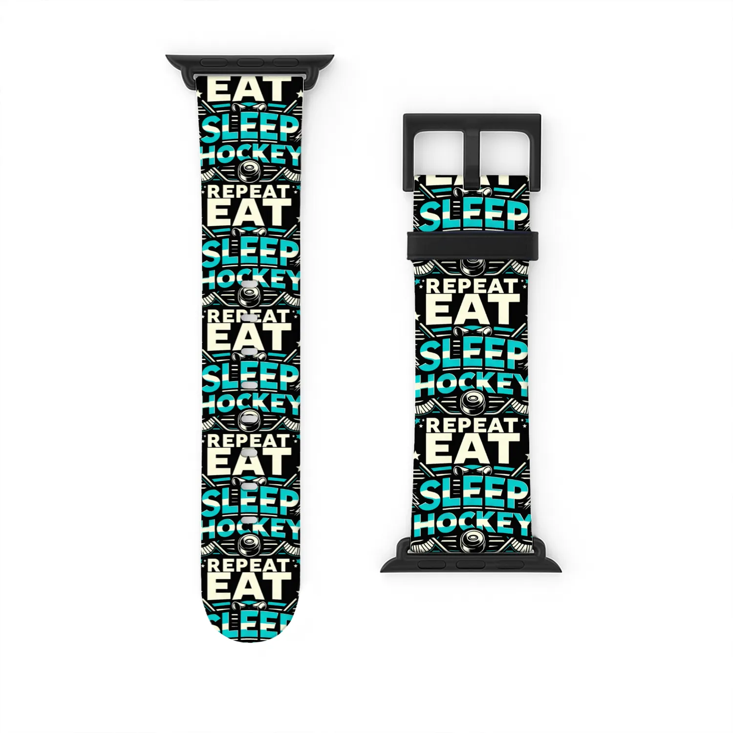 Eat sleep hockey repeat men Watch Bands For Apple Watch