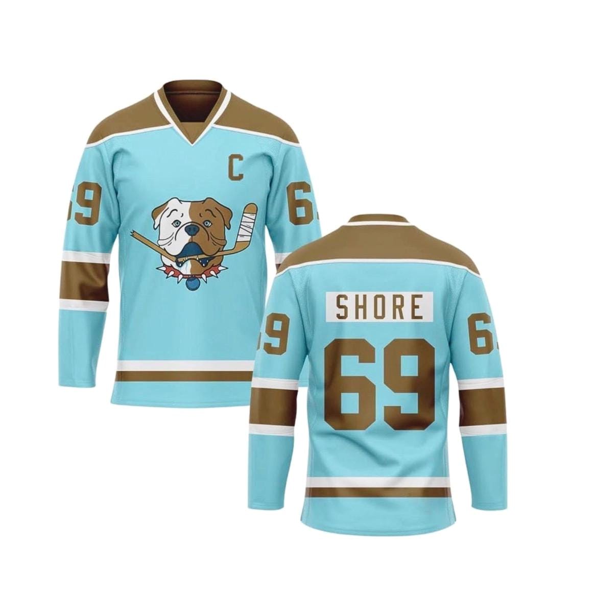 Sudbury Blueberry Bulldogs Hockey Jersey (Blue) Replica Custom Fan Gear Gift
