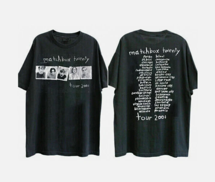 Matchbox Twenty Band Tour 2001 Black T-shirt