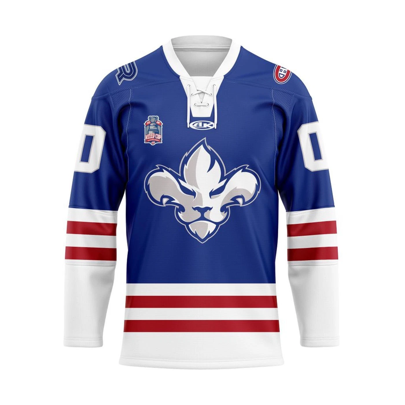 Personalized Trois-Rivières Lions 2025/26 Blue Lace Men's Hockey Jersey