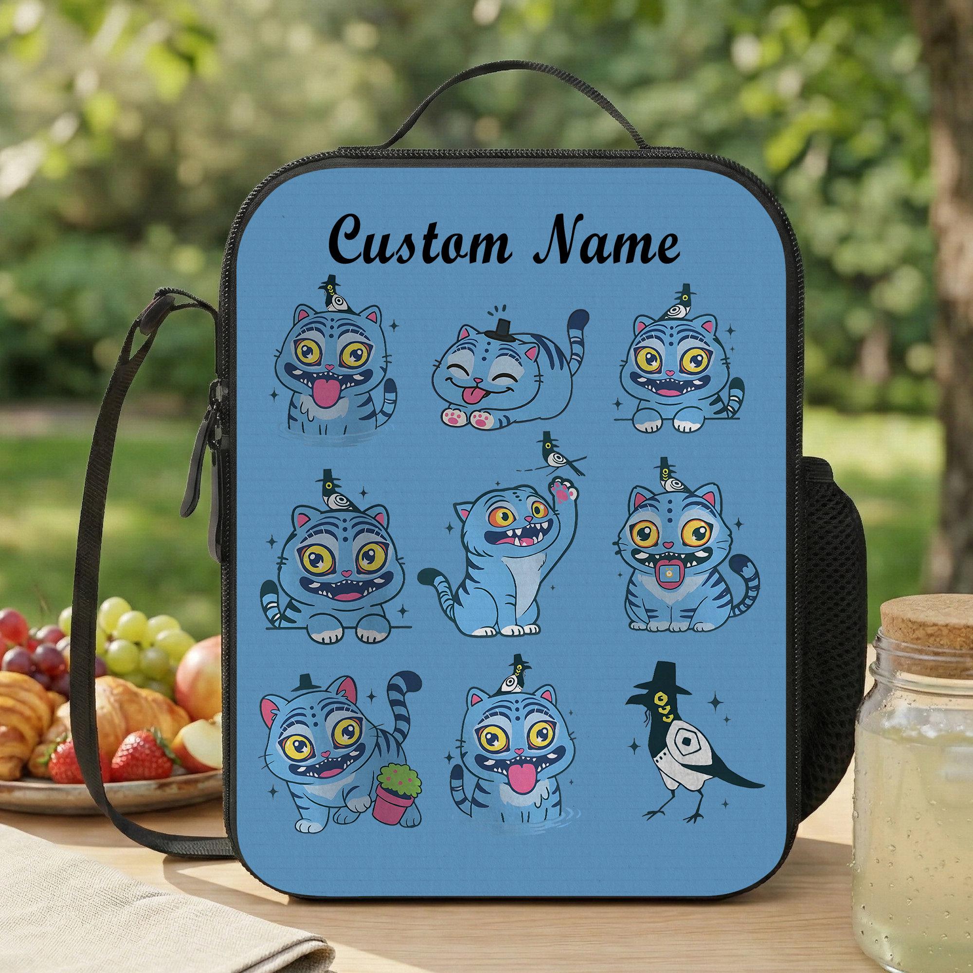 Custom Derpy Tiger Lunch Bag, Personalized Kpop Demon Hunters Lunch Box for School or Work, Picnic Lunch Bag