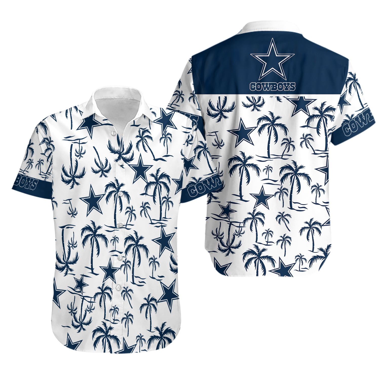 Dallas Football Team Cowboyss Hawaiian Button Down Shirt