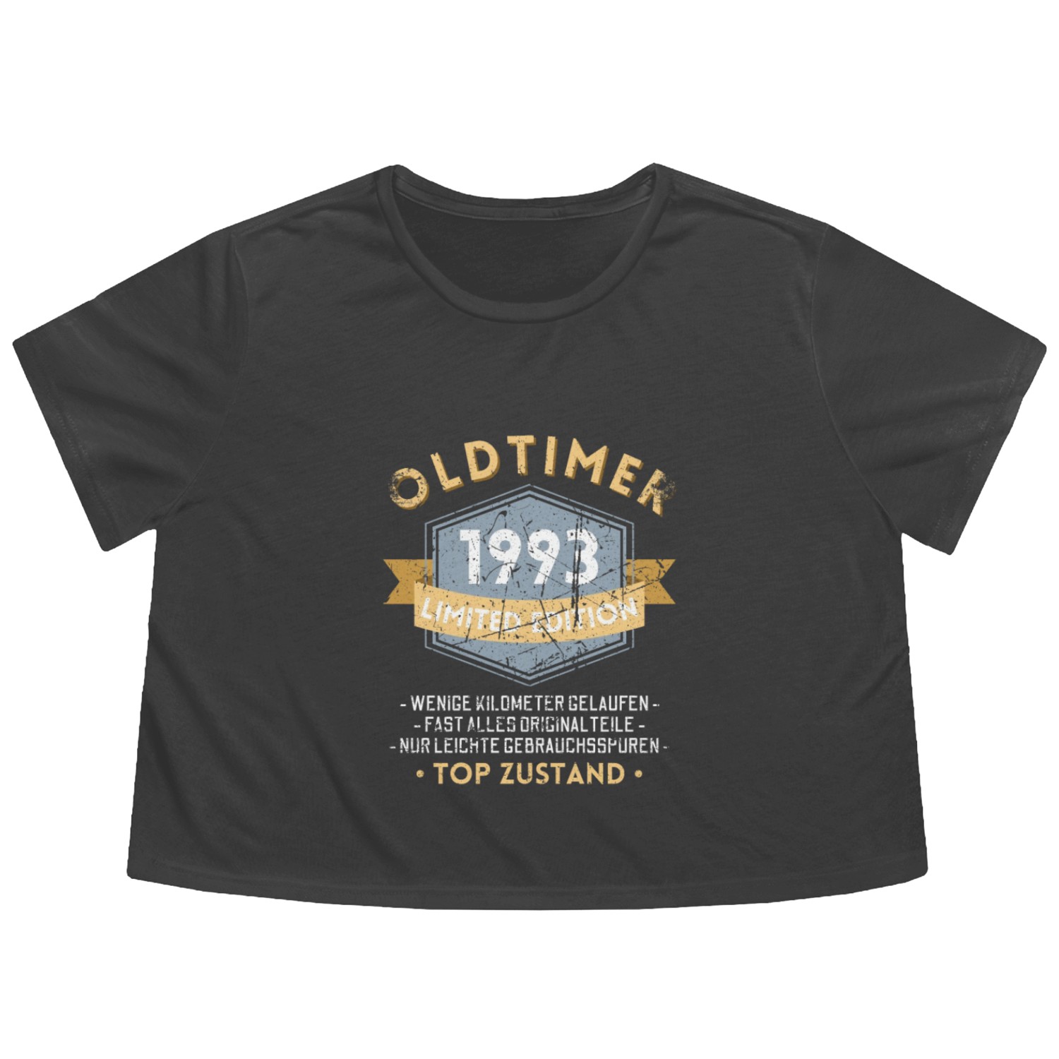 30th Birthday Vintage 1993 Flowy Cropped Tees