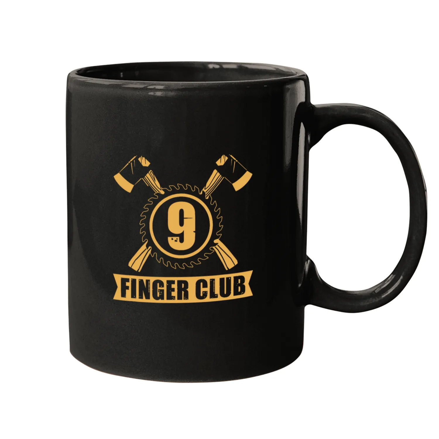 Lumberjack Forester Woodworker Lumber 9 Finger Club Mugs