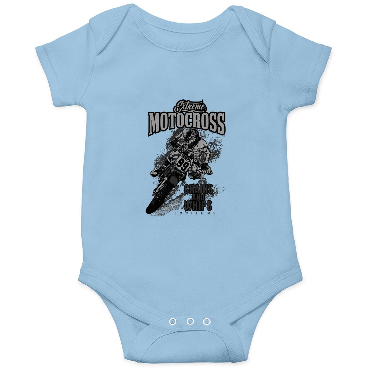 Motocross Extreme Motox Motorcycle Dirt Bike Scrambler Baby Bodysuit