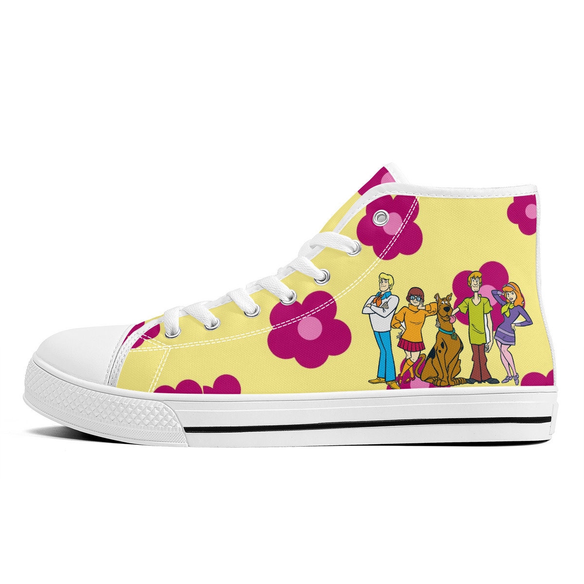 Scooby Doo, Flower Power, Cartoon High Top Sneakers