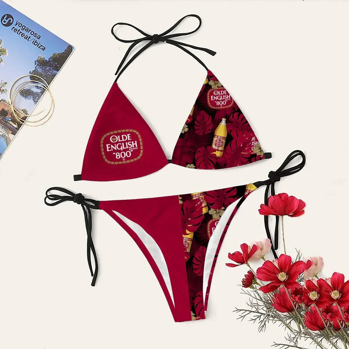 Women's Olde English Triangle Sling Bikini Swimsuit