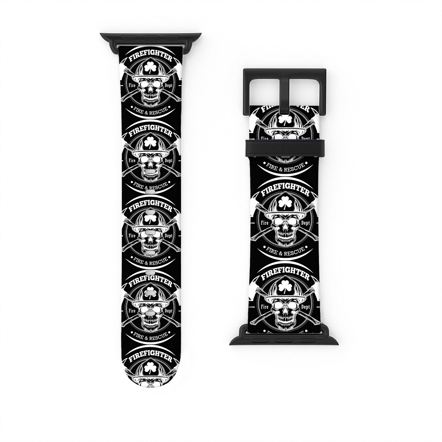 Firefighter Fire and Rescue Irish Shamrock Watch Bands For Apple Watch