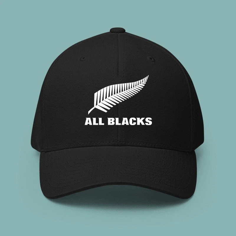 All Blacks New Zealand National Logo Printed Black Baseball Cap Adjustable