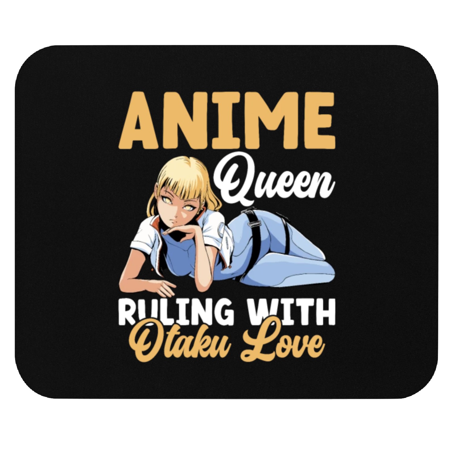 Anime Queen Ruling With Otaku Love Japanese Anime Mouse Pads