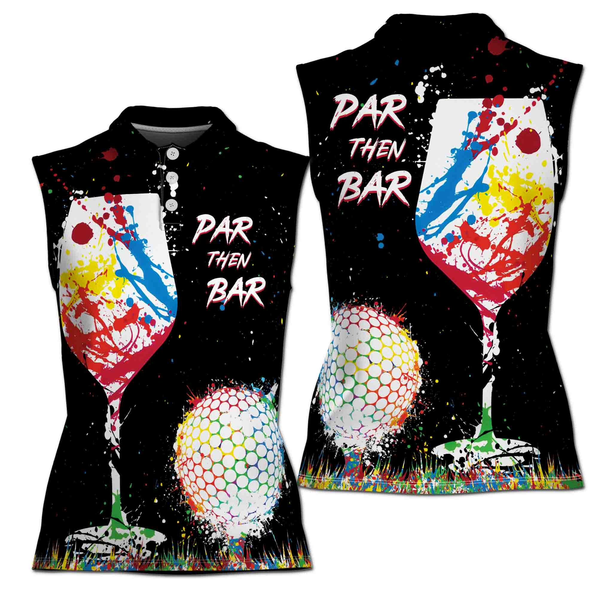 Par Then Bar Colorful Women's Sleeveless Polo